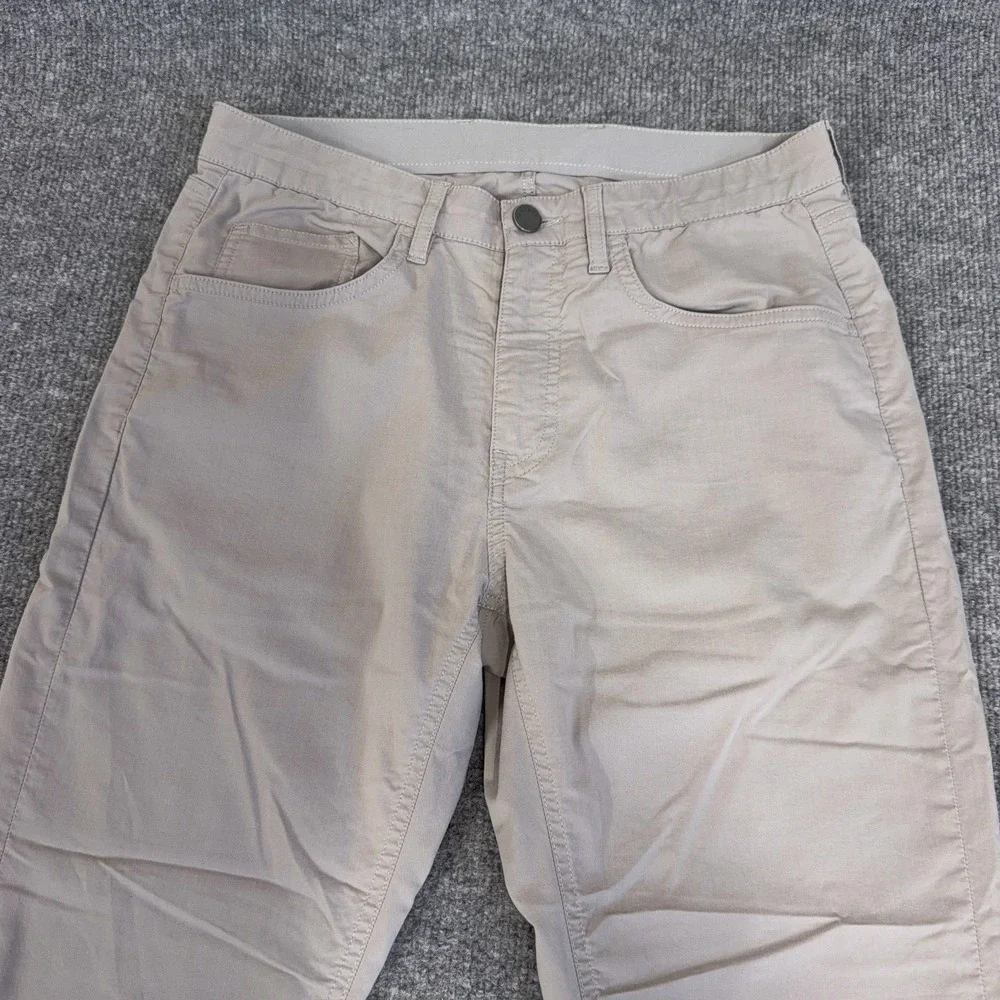 Faherty Pants Mens 30x27 Gray Organic Cotton Movement 5-Pocket Classic Tapered - Picture 2 of 11